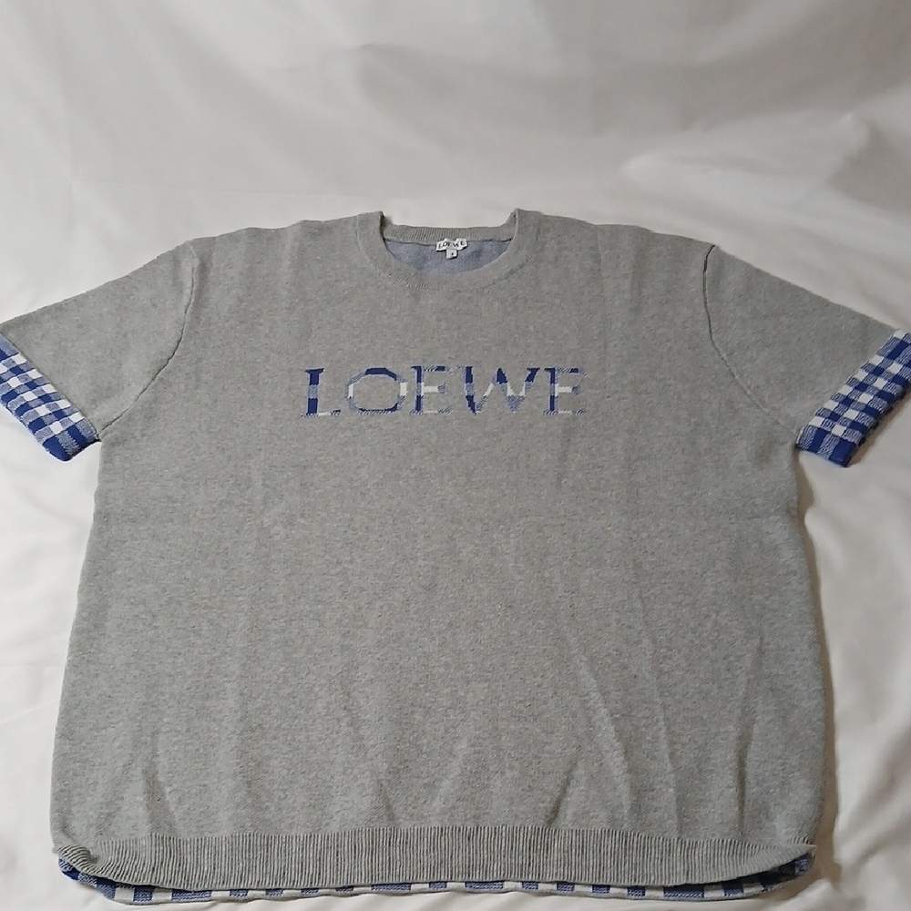 Loewe Logo Detailed Checked T Shirt